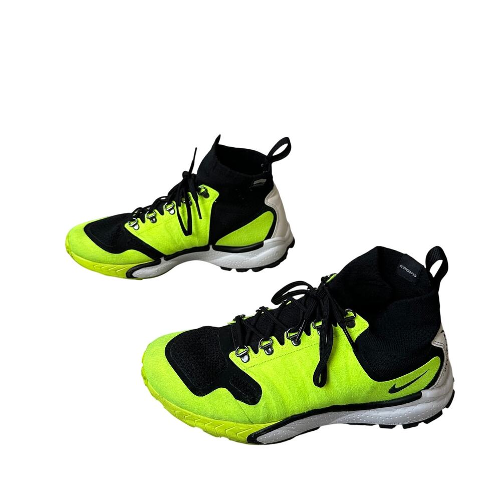 NikeLab Zoom Talaria Flyknit Mid in 'OG Neon' Yellow-Green & Black